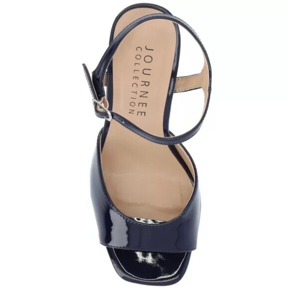 Journee Collection Ziarre Vegan Leather Platform Sandal women's Size 8 1/2 NIB - Picture 3 of 4